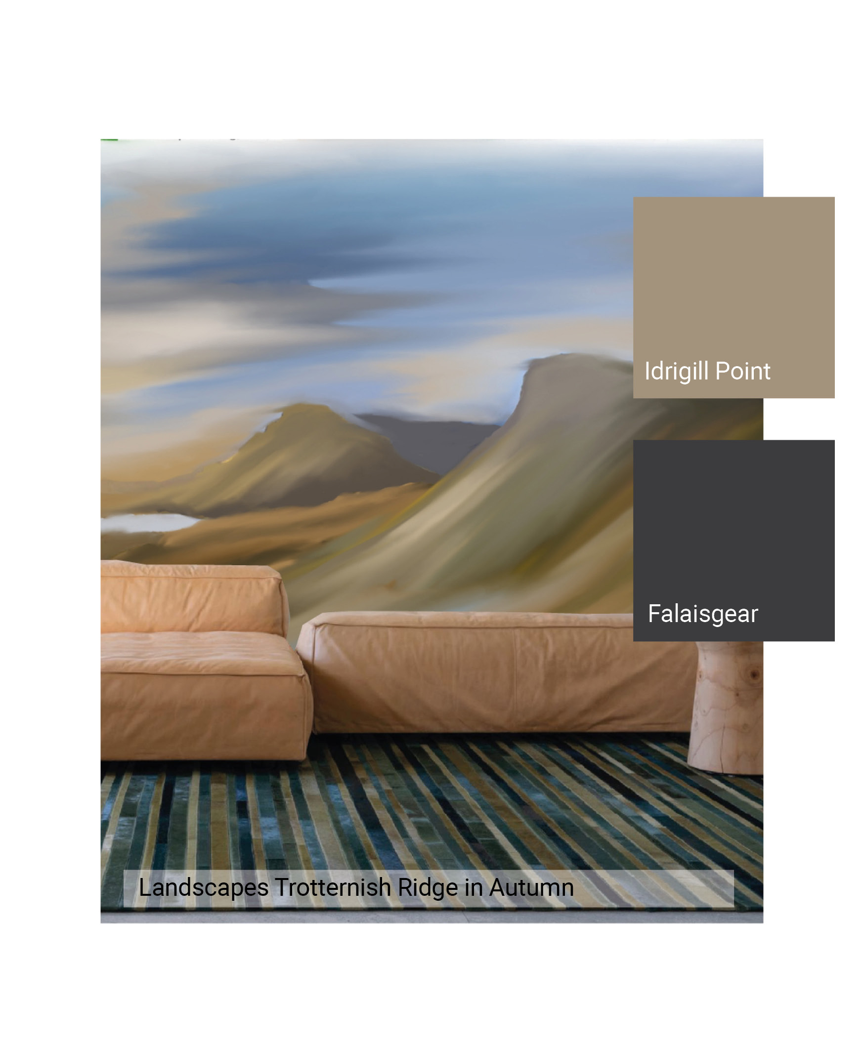 Landscapes_Trotternish Ridge in Autumn_mock up plus colourways_with name